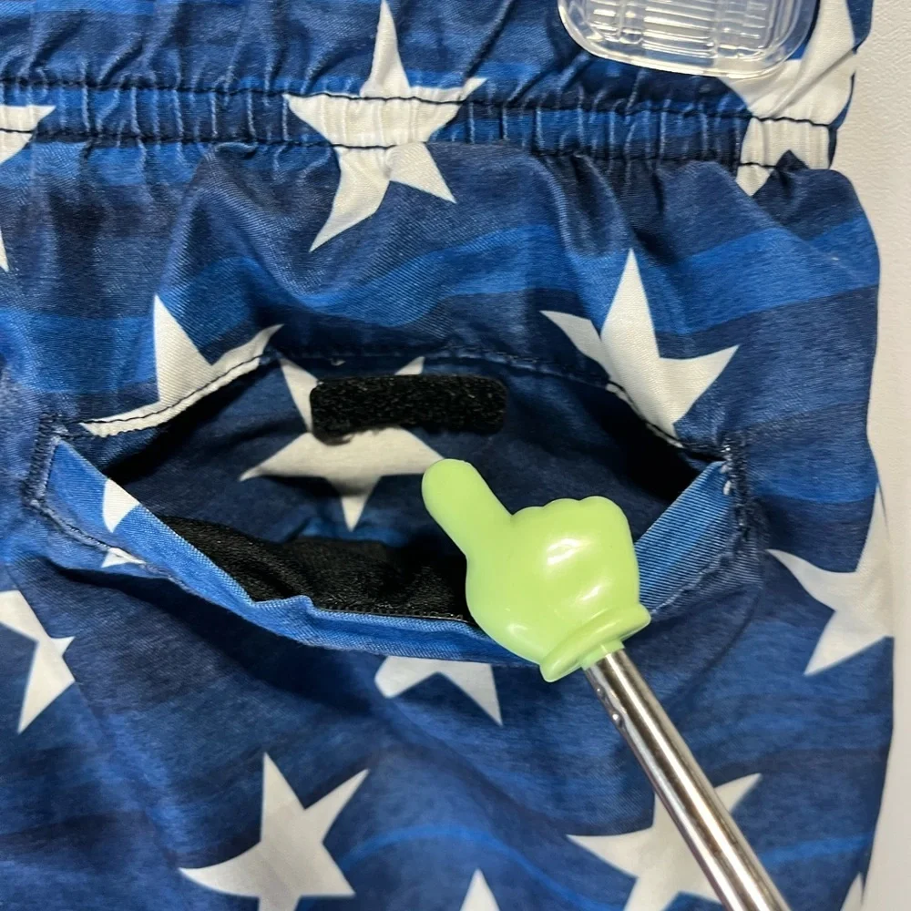 Under Armour Boys Medium Stars & Stripes Swim Shorts - Blue, Red, White